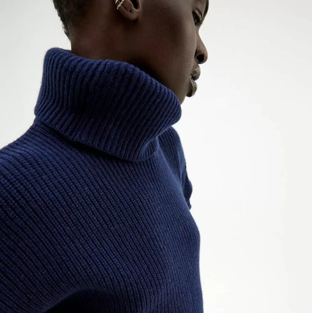 Fashion Pierre Robert Ulltroja Med Avtagbar Polokrage Blue/Ivory Stripe